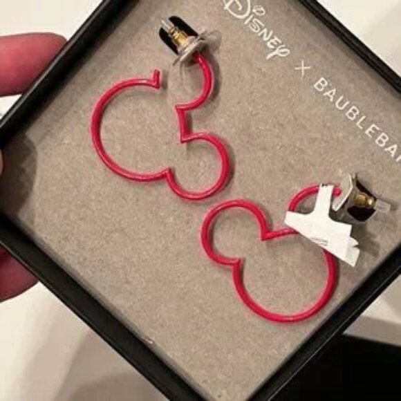 Disney Baublebar Earrings / Pierced Ears (new /‎ red/ Mickey Mouse / w/a) (Last) - Picture 2 of 11